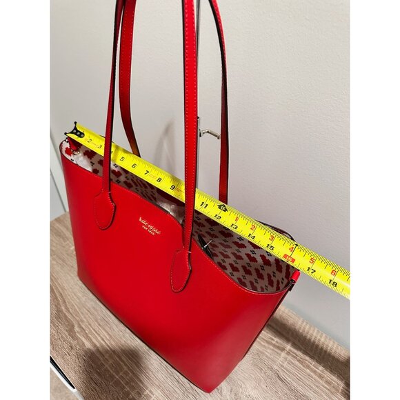 Kate Spade Cherry Rouge Bleecker Pixel Hearts Large Tote KJ897 NWT - Picture 11 of 16